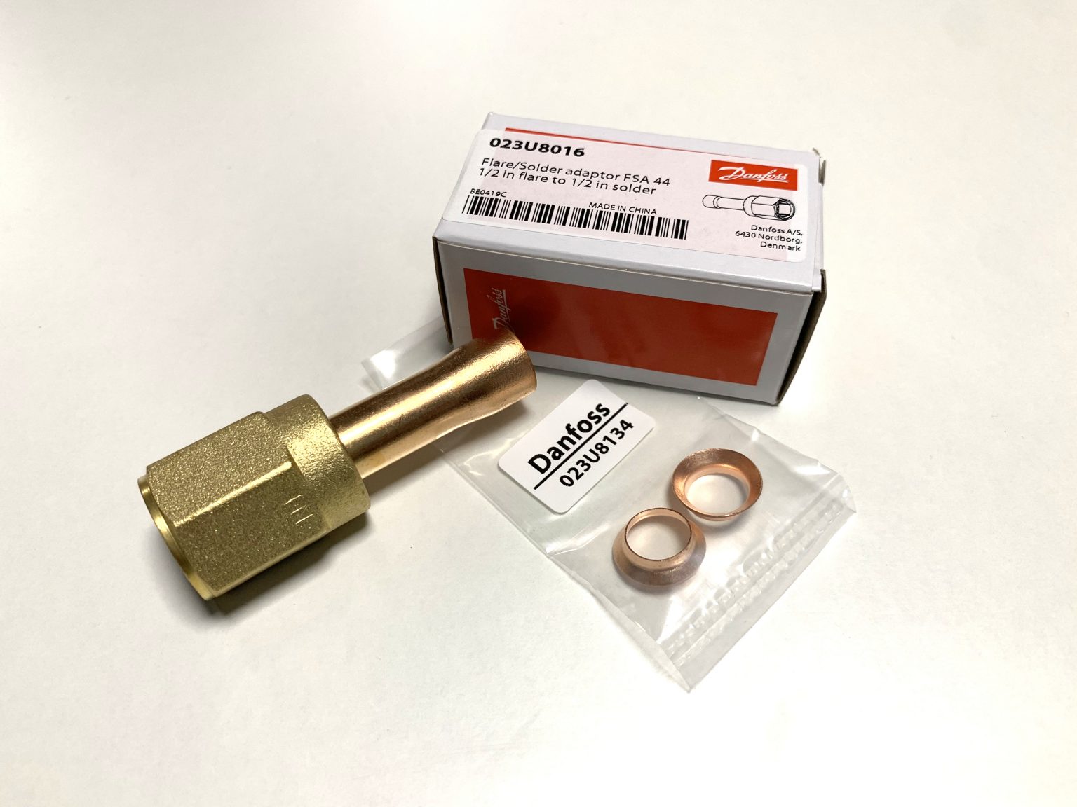 Danfoss 1/2\" hardsoldeerkoppeling • Airco Magazijn Twente